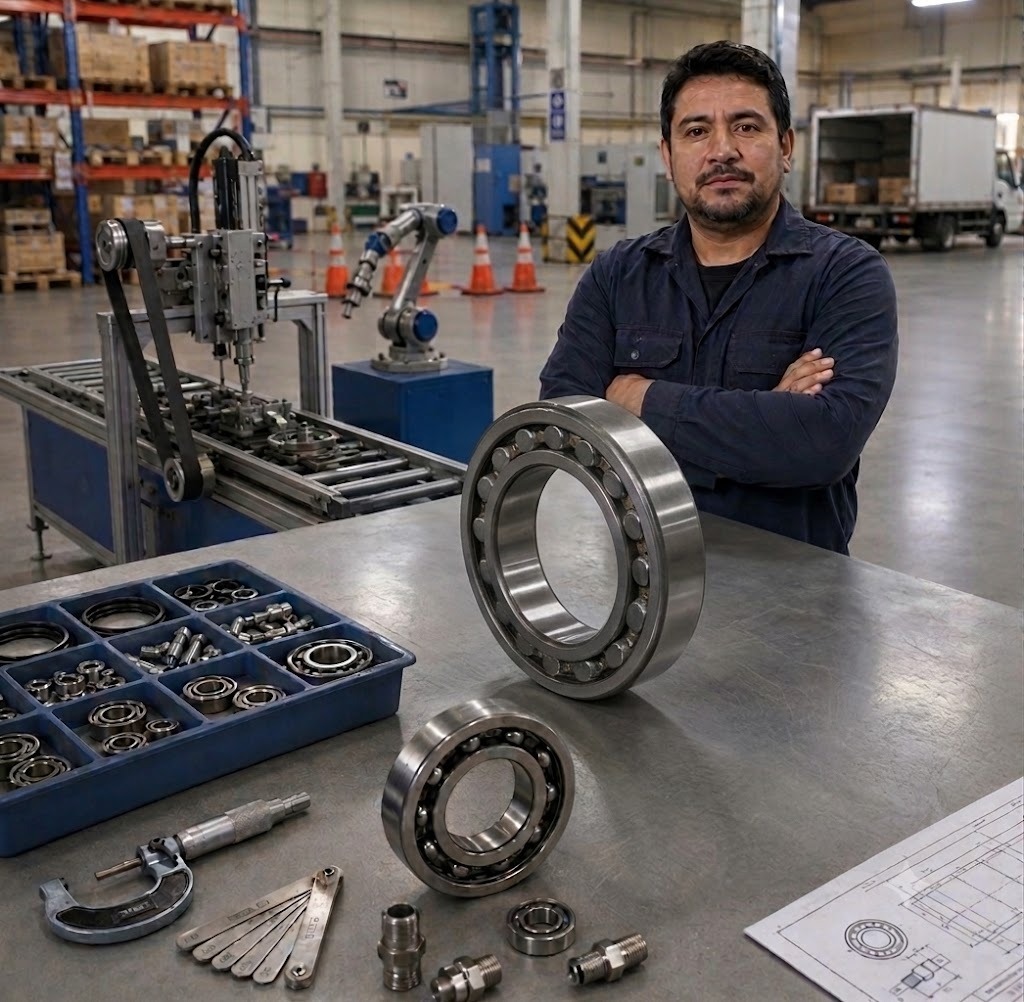 Especialista industrial em ambiente fabril com componentes técnicos